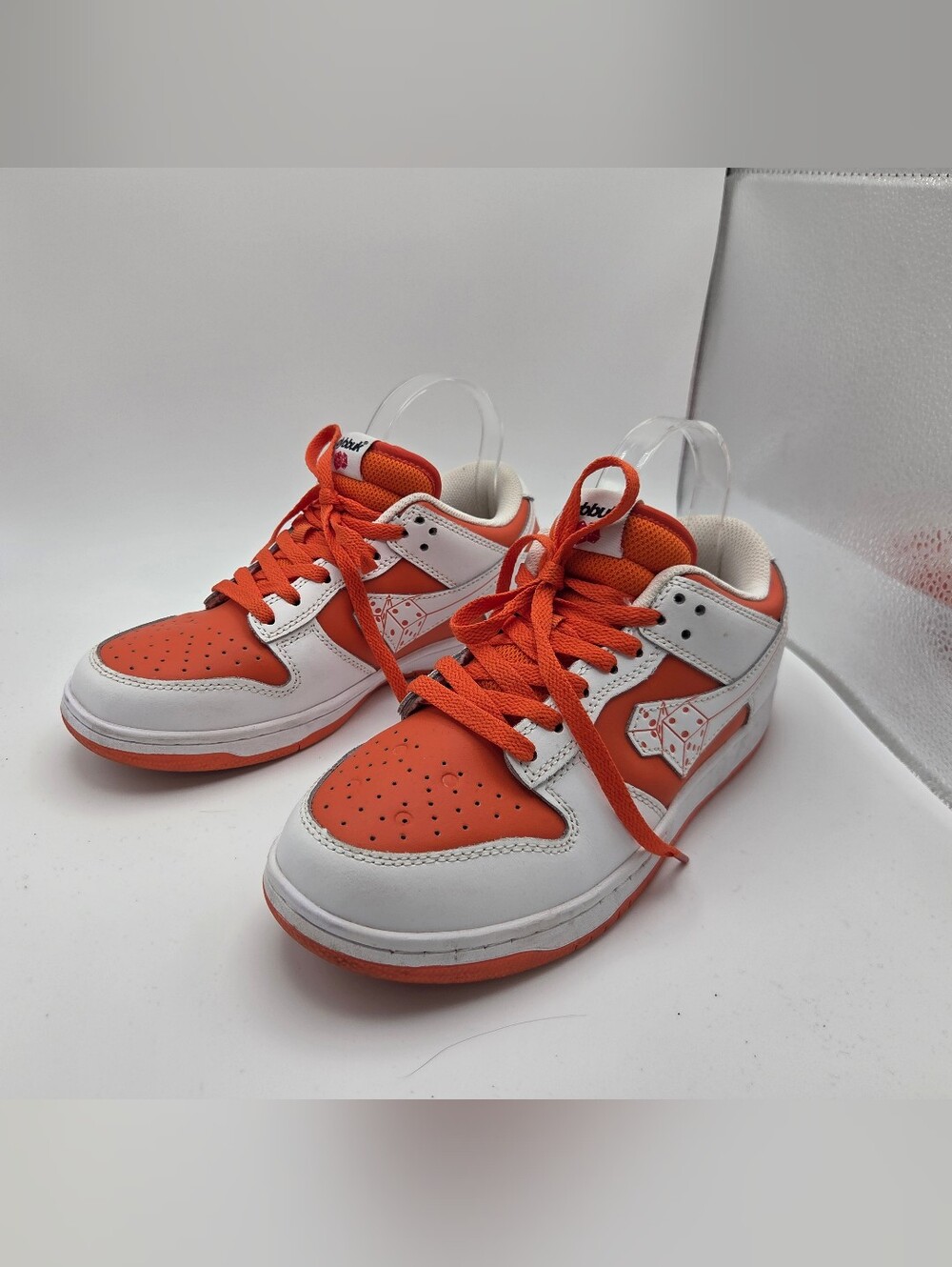 Dybbuk Lucky 7 Orange Dream Lace Sneakers Hipster Retro Vegas Dice Men's 7 / 40